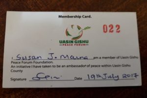 UG Peace Membership Card