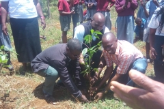 Trustee Karanja UGPF team at Kipkaren Primary