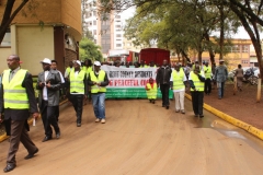 winding up peace walk at finish line eldoret town hall